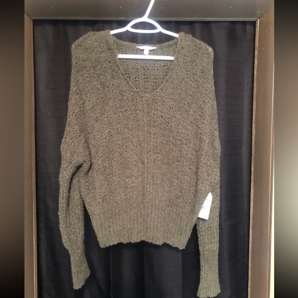 Time and Tru Sage Green Knit Sweater